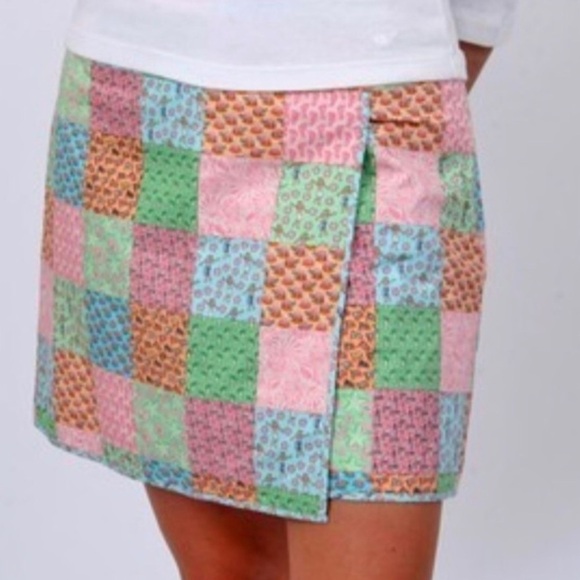 Vineyard Vines 10th Anniversary Limited Edition Patchwork Skirt Sz 2 Nautical - Picture 1 of 9